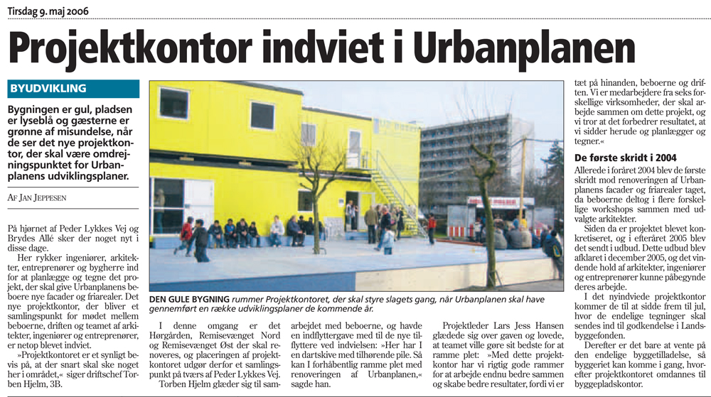 Projektkontor i Amagerbladet