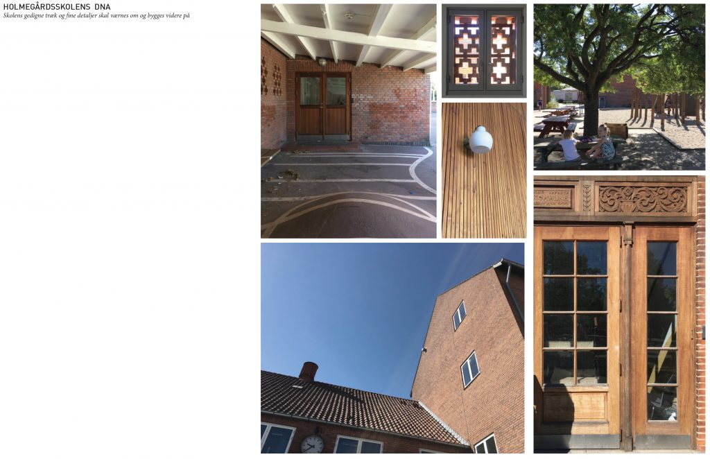 Holmegårdskolens DNA/ Detaljer fra eks. bygninger