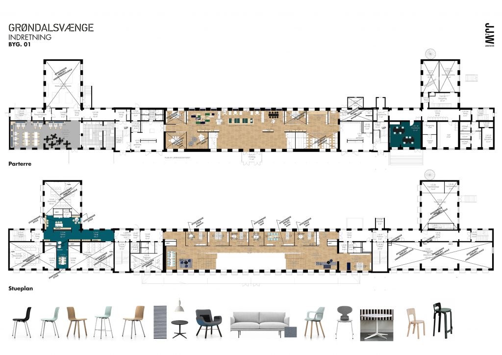 Transformeret eks. skolebygning stueetage/ læringscenter
