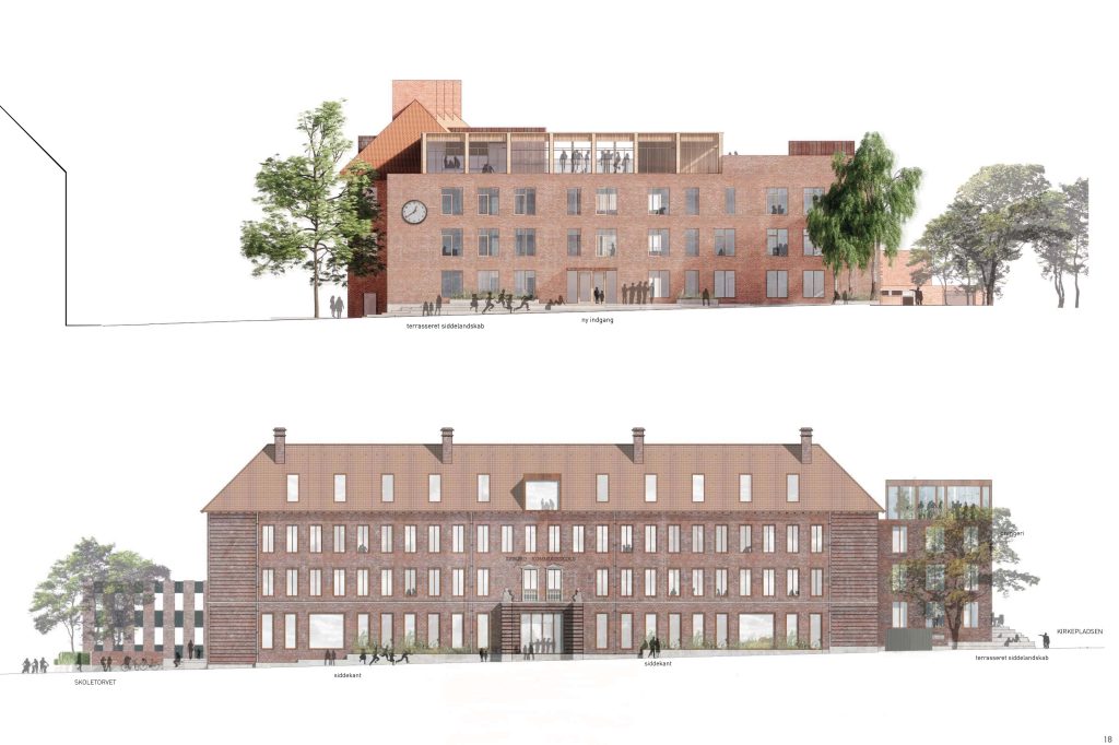 Facade mod Frødings Allé/ Facade mod Soborg Hovedgade_Dispositionsforslag